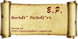 Borkó Pelbárt névjegykártya